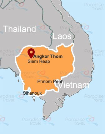 Angkor Thom location map