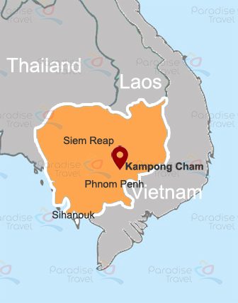 Kampong Cham location map