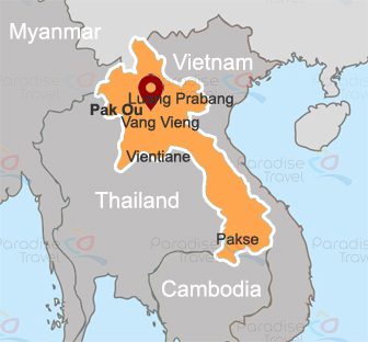Pak Ou Location Map