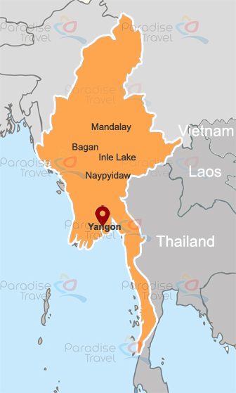 Yangon Location Map