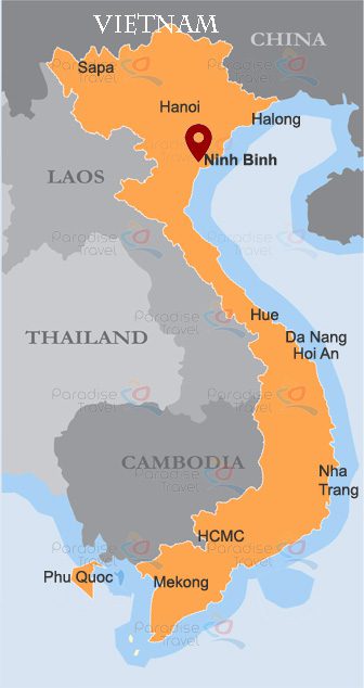 Ninh Binh's location on Vietnam Travel map